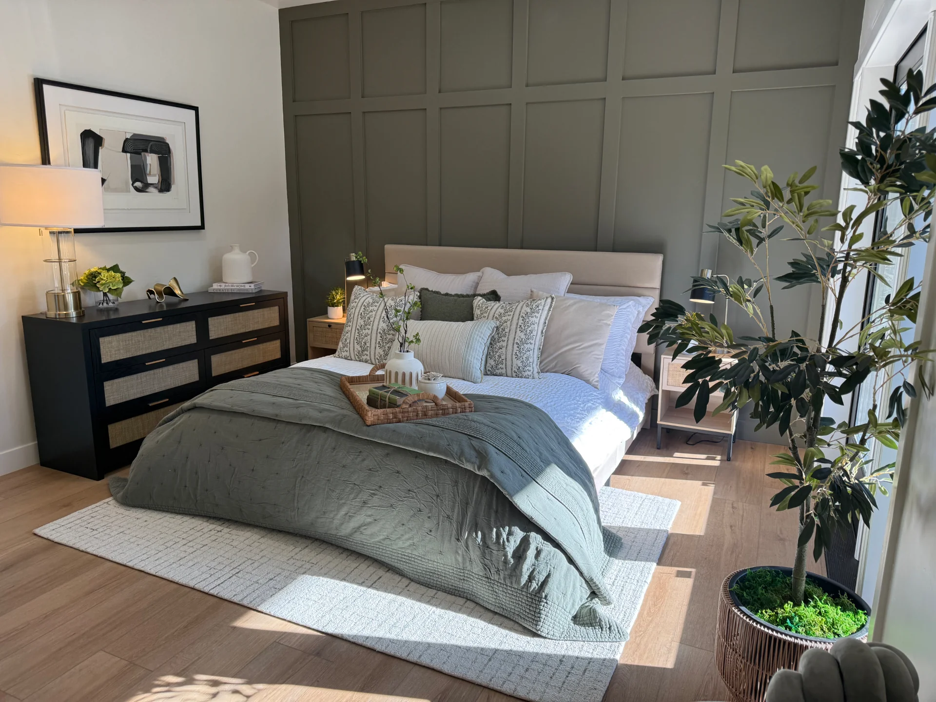 Beautifully staged home at golden hour